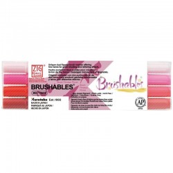 SET 4 ROTUL.BICOLOR/2 PUNTAS BRUSHABLES ROJOS