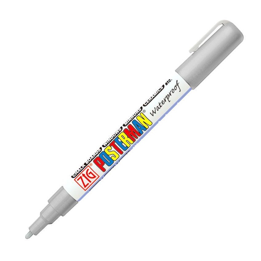 ROTU.ZIG POSTERMAN PERMA. 1mm 102 METALLIC PLATA