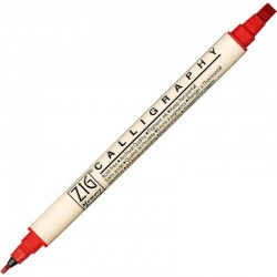 ROTUL.ZIG CALLIGRAPHY DOBLE 2/5mm 020 PURE RED