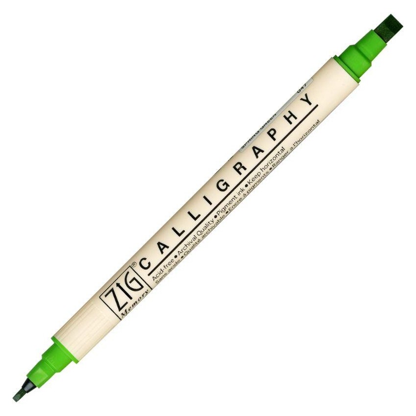 ROTUL.ZIG CALLIGRAPHY DOBLE 2/5mm 047 SPRING GREEN