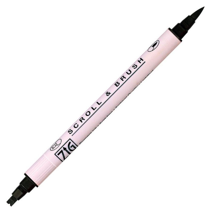ROTULADOR ZIG SCROLL & BRUSH 010 PURE BLACK