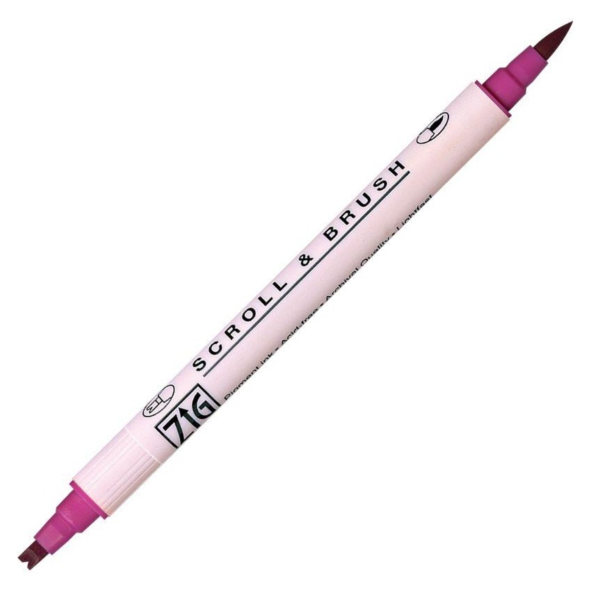ROTULADOR ZIG SCROLL & BRUSH 025 PURE PINK