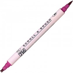 ROTULADOR ZIG SCROLL & BRUSH 025 PURE PINK