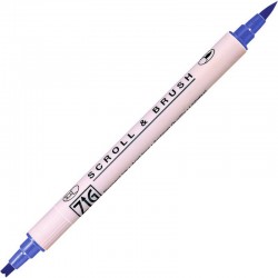 ROTULADOR ZIG SCROLL & BRUSH 030 PURE BLUE