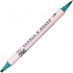 ROTULADOR ZIG SCROLL & BRUSH 033 TEAL