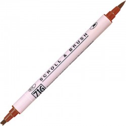 ROTULADOR ZIG SCROLL & BRUSH 060 PURE BROWN