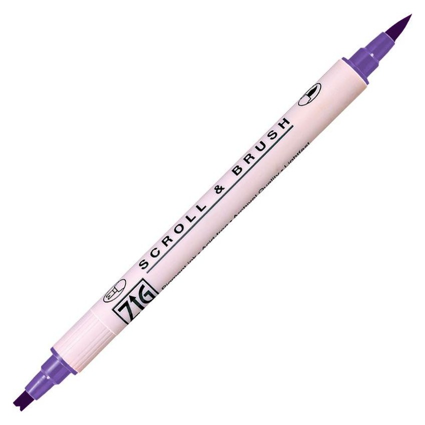 ROTULADOR ZIG SCROLL & BRUSH 080 PURE VIOLET
