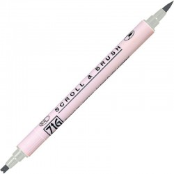 ROTULADOR ZIG SCROLL & BRUSH 091 PLATINIUM