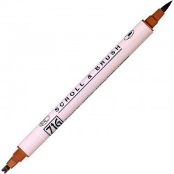 ROTULADOR ZIG SCROLL & BRUSH 601 COFFEE