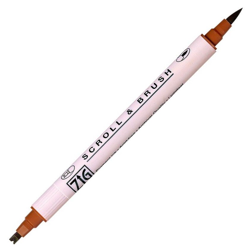 ROTULADOR ZIG SCROLL & BRUSH 601 COFFEE