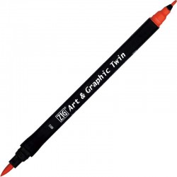 ROTU.ART&GRAPHIC TWIN 0,8/BRUSH 002 ROJO