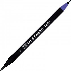 ROTU.ART&GRAPHIC TWIN 0,8/BRUSH 003 AZUL
