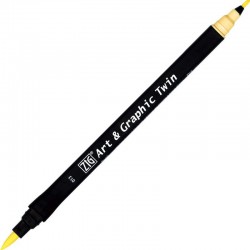 ROTU.ART&GRAPHIC TWIN 0,8/BRUSH 013 PALE YELLOW