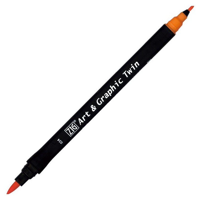 ROTU.ART&GRAPHIC TWIN 0,8/BRUSH 024 SCARLET RED