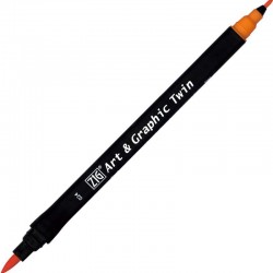 ROTU.ART&GRAPHIC TWIN 0,8/BRUSH 024 SCARLET RED