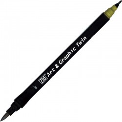 ROTU.ART&GRAPHIC TWIN 0,8/BRUSH 057 OLIVE GREEN