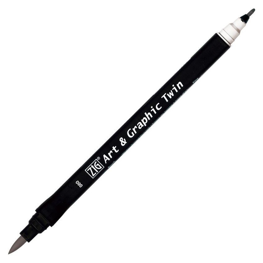 ROTU.ART&GRAPHIC TWIN 0,8/BRUSH 080 LIGHT GRAY