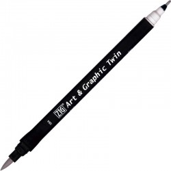 ROTU.ART&GRAPHIC TWIN 0,8/BRUSH 084 PALE GRAY