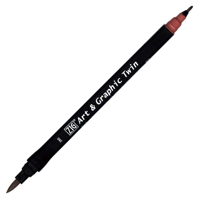 ROTU.ART&GRAPHIC TWIN 0,8/BRUSH 260 DEEP RED