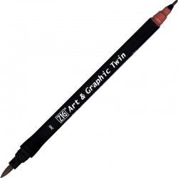 ROTU.ART&GRAPHIC TWIN 0,8/BRUSH 260 DEEP RED