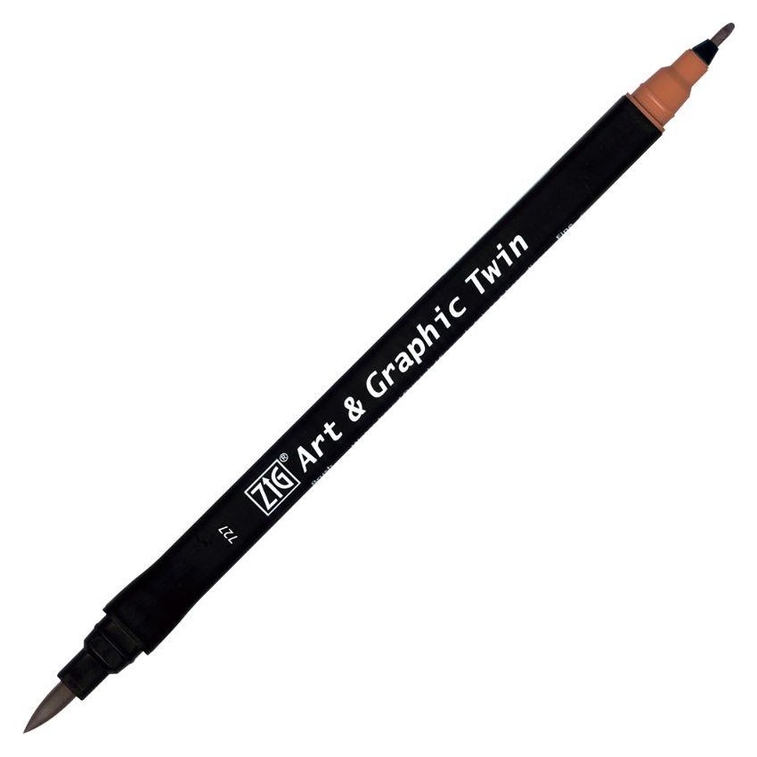 ROTU.ART&GRAPHIC TWIN 0,8/BRUSH 727 DEEP RED BROWN