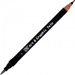 ROTU.ART&GRAPHIC TWIN 0,8/BRUSH 727 DEEP RED BROWN