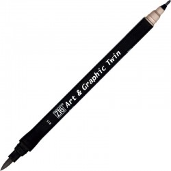 ROTU.ART&GRAPHIC TWIN 0,8/BRUSH 815 WARM GRAY