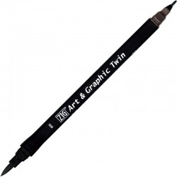 ROTU.ART&GRAPHIC TWIN 0,8/BRUSH 890 NATURAL GRAY