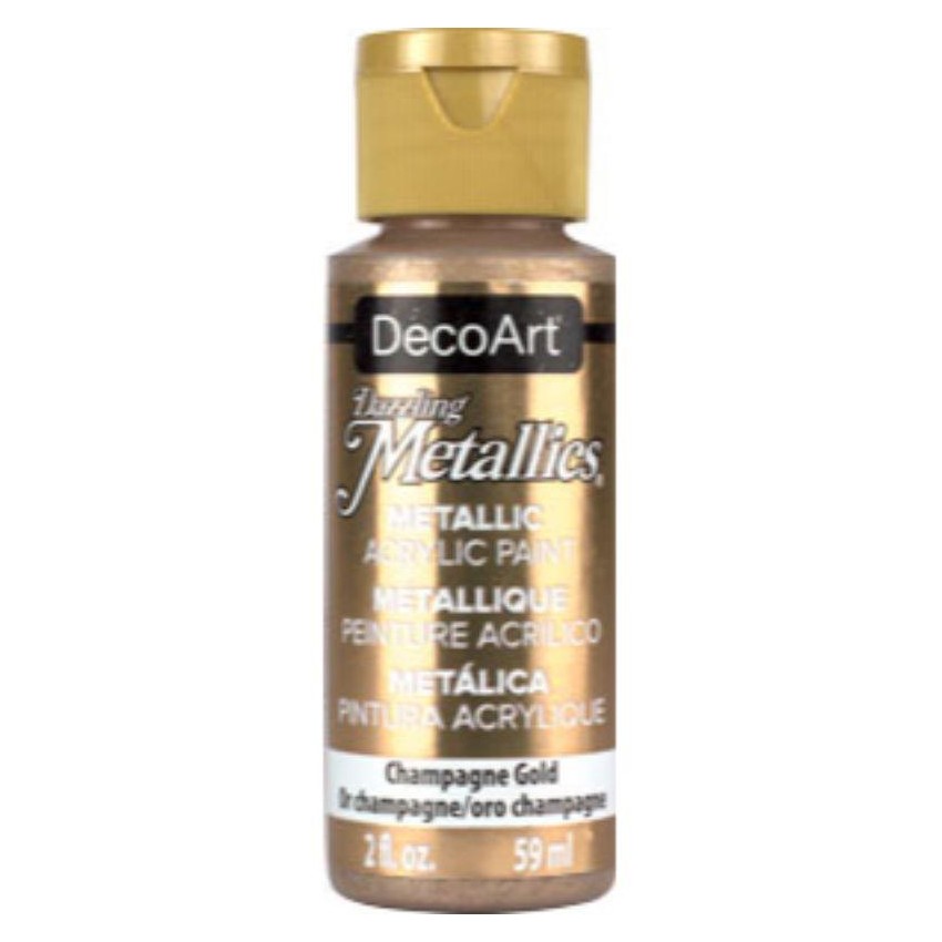 ACRILIC AMERICANA METALIZ.60cc ORO CHAMPAGNE º202·