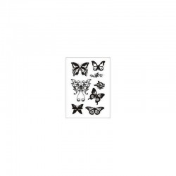 SELLOS DE SILICONA, HOJA 11X15,5 CM, , MARIPOSAS, 1HOJA