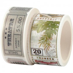 WASHI TAPE, A: 20+25 MM, L. 3+5 M, , COPENHAGEN, 2ROLLOS