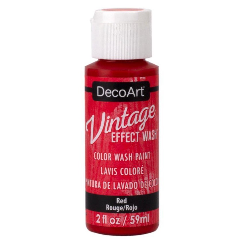 DECO-VINTAGE EFFECT WASH 59cc ROJO          DCW-06