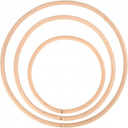 ARO DE BAMBÚ, DIA: 15,3+20,3+25,5 CM, NATURAL, 3UD