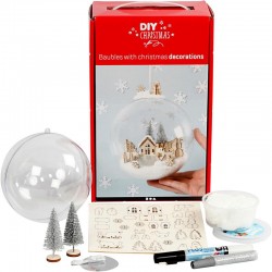 KIT PARA ADORNO NAVIDEÑO CON DECORACIÓN INTERIOR, 1UD