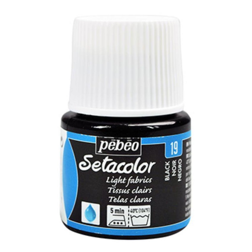 SETACOLOR TRANSP.PEBEO 45 cc N-19 NEGRO