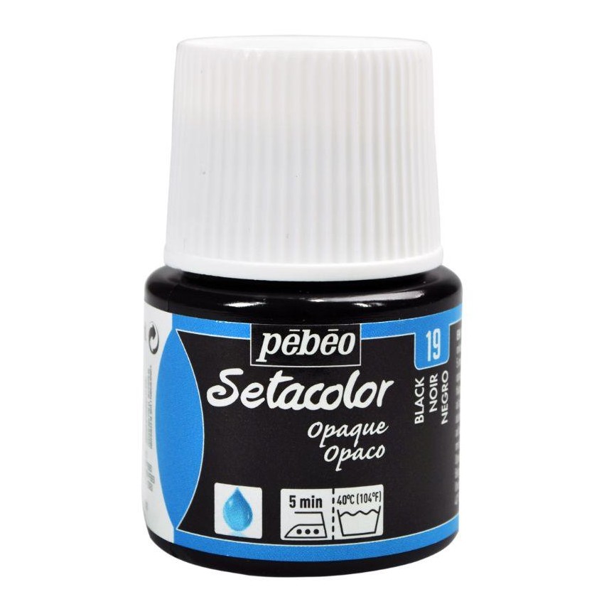 SETACOLOR OPACO PEBEO 45 cc N-19 NEGRO