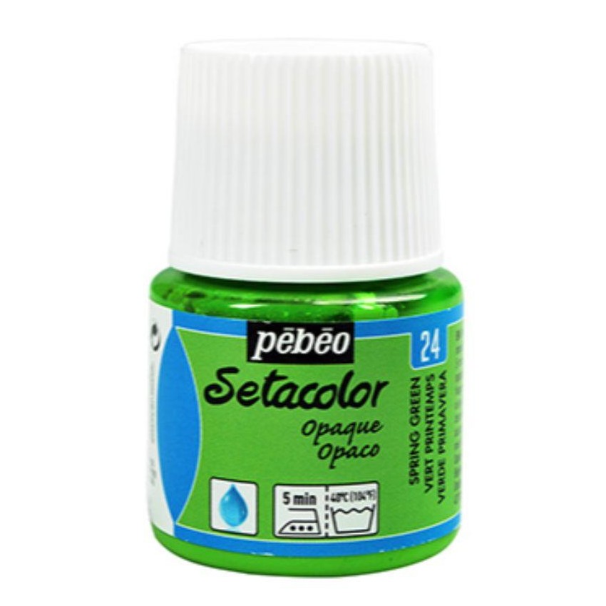 SETACOLOR OPACO PEBEO 45 cc N-24 VERDE PRIMAVERA