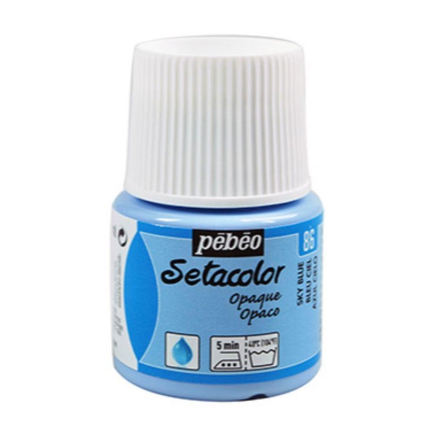 SETACOLOR OPACO PEBEO 45 cc N-86 AZUL CIELO