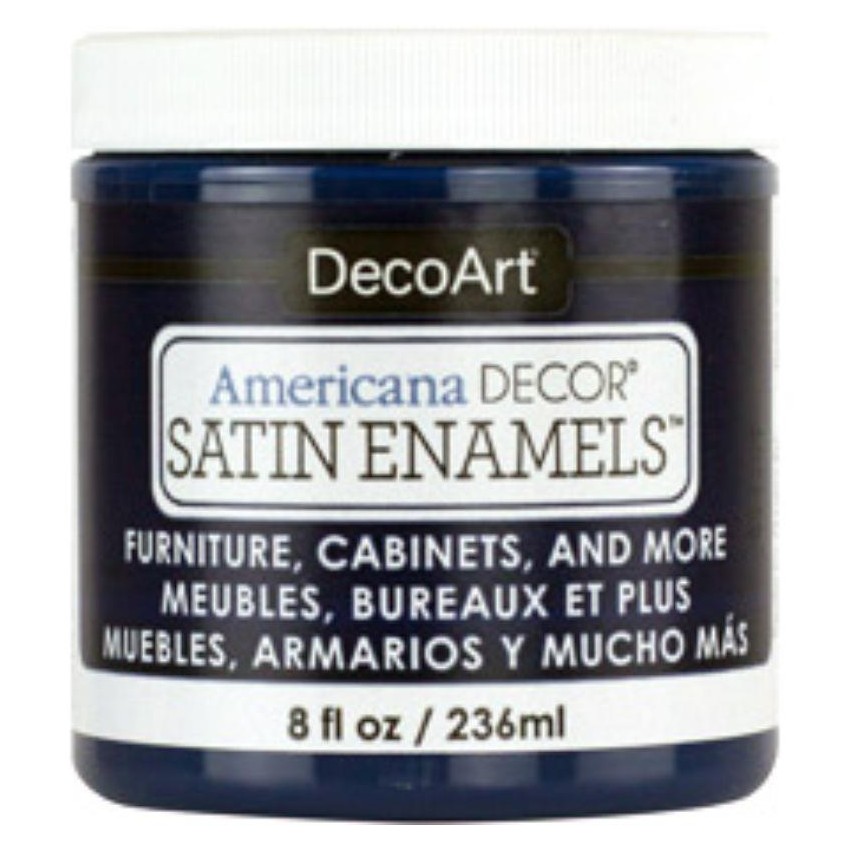 AM.DECOR SATIN ENAMELS 236cc AZUL MAHON    ADSA-14