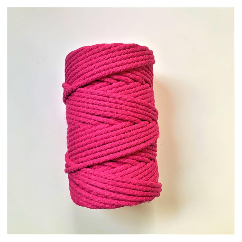 CORDON MACRAME ALGODON 4mm 500 GR FUCSIA