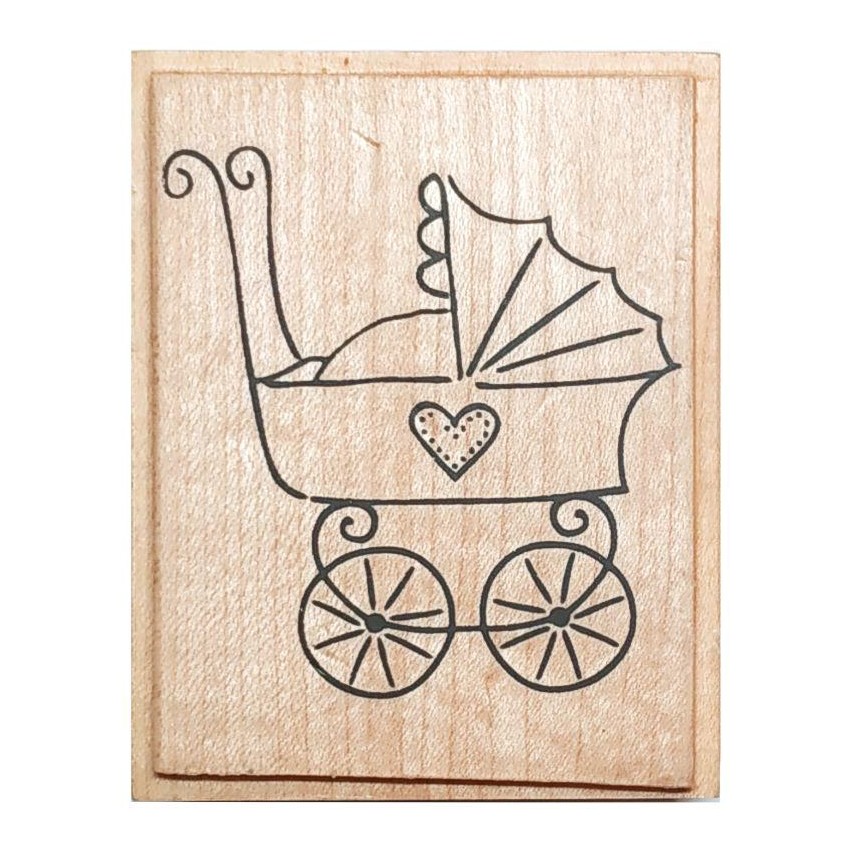 SELLO MADERA COCHECITO BEBE 6x6cm