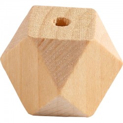 CUENTA CON FORMA DE DIAMENTE, A: 20 MM, MEDIDA AGUJERO 3 MM, PINO, 6UD
