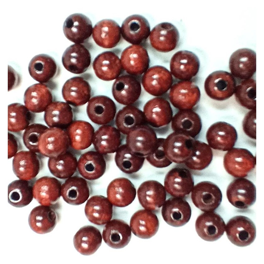 100 bolas redondas alemanas 8mm nogal