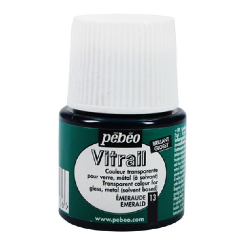 PINTURA VITRAL PEBEO 45 ml N-13 ESMERALDA
