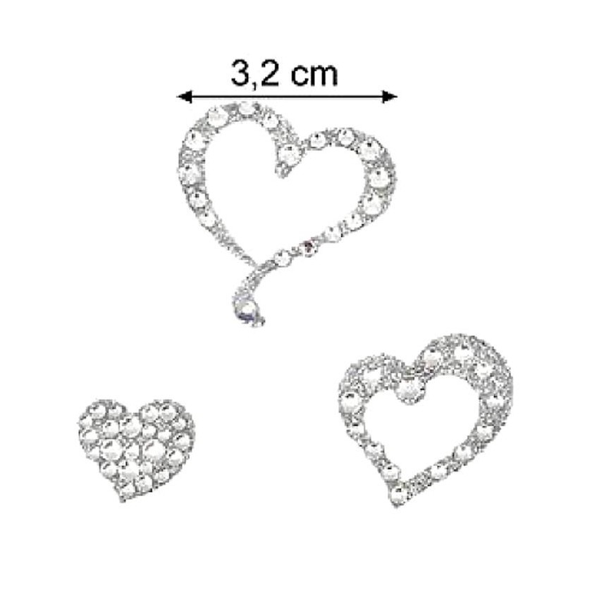 .giuxury 3 corazones plata x0090