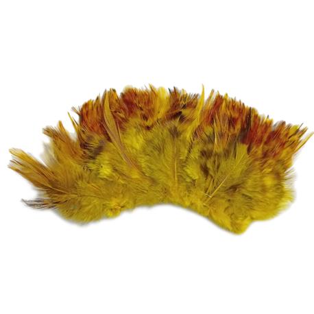 pluma cosida 10cm x 12  amarillo