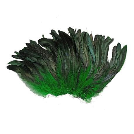 pluma cosida 10cm x 20  verde