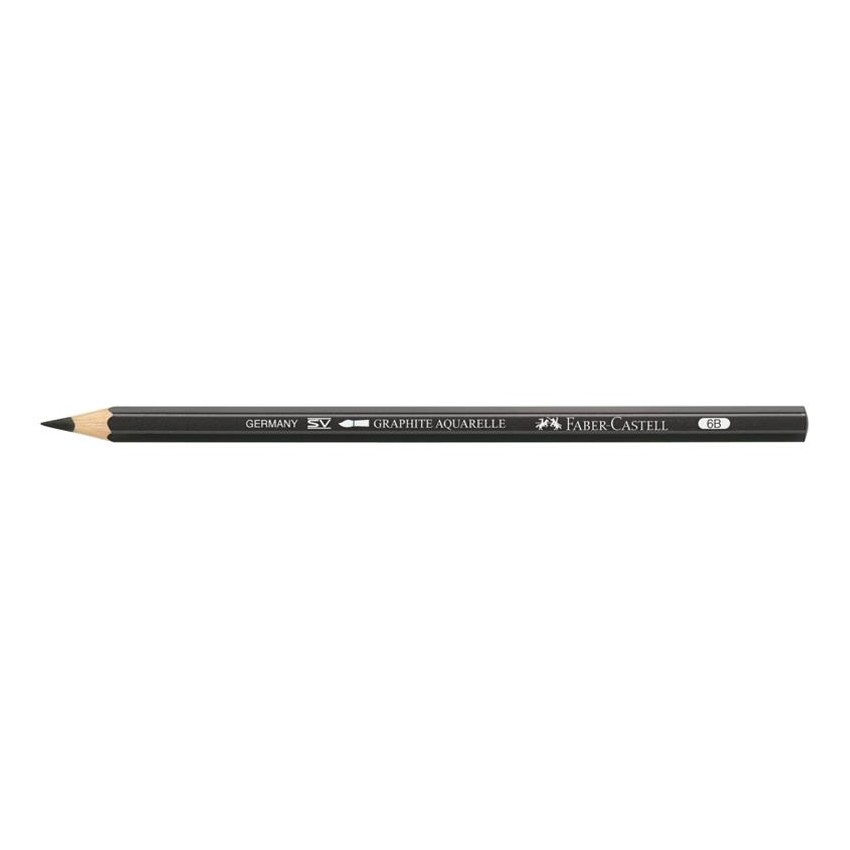 lap. grafito acuarelable faber castell 6B exagonal