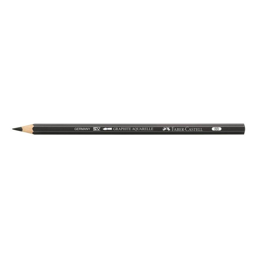 lap. grafito acuarelable faber castell 8B exagonal