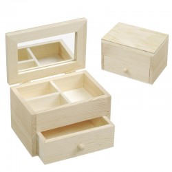 Joyero tocador de madera 13x8,7 cm
